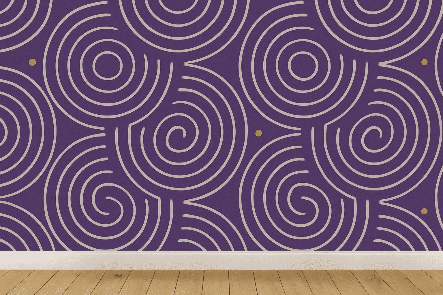 Concentric Arc Relay designer printed wallpapers