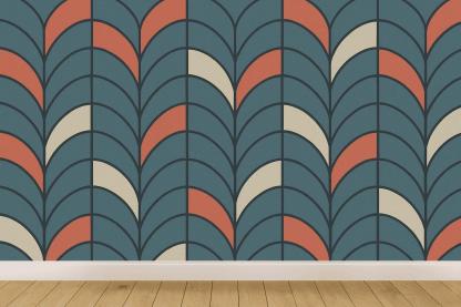Herringbone Arc Segment Shuffle decorative wall murals