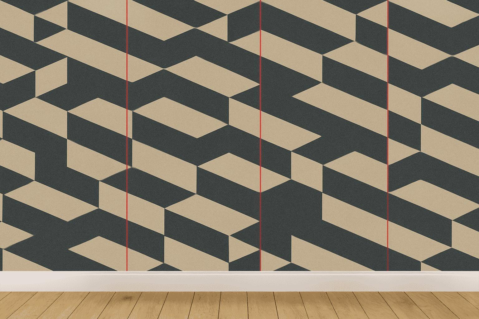 Sheared Checker Step Grid premium wall decorations
