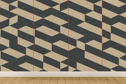 Sheared Checker Step Grid premium wall decorations