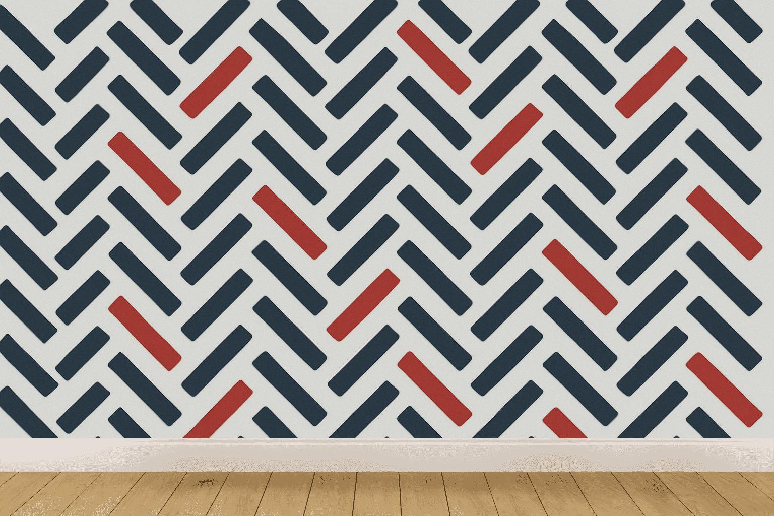 Herringbone Dash Tile Sprint wallpapers for interior design
