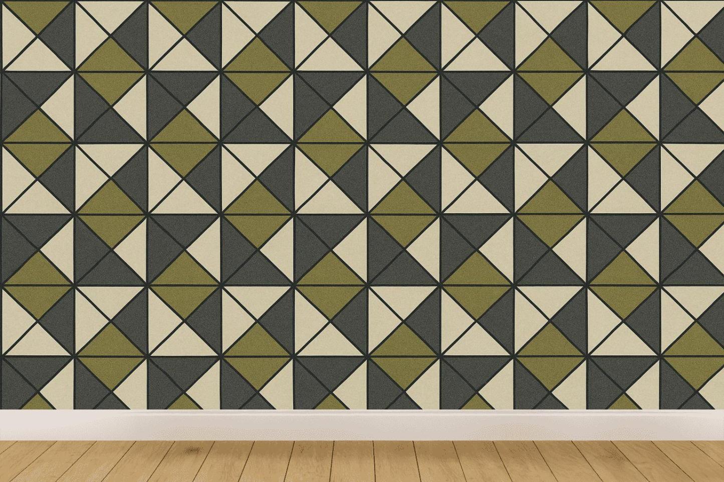 Recursive Triangle Quilt Shift premium wall decorations