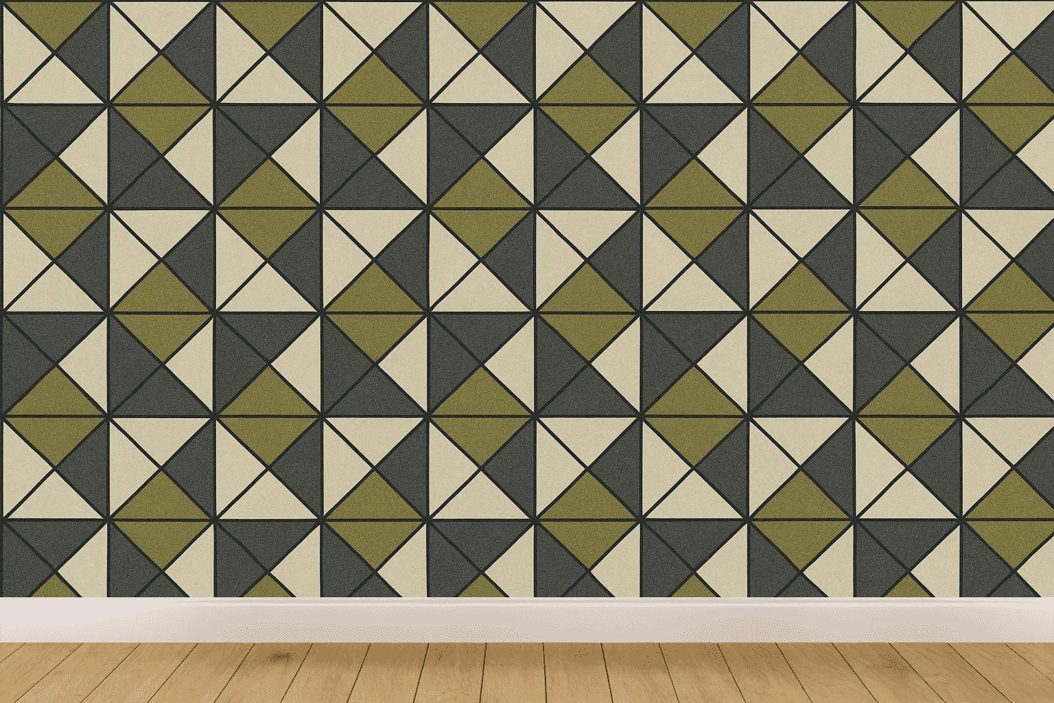 Recursive Triangle Quilt Shift premium wall decorations