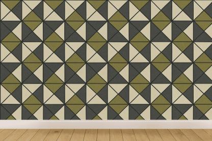 Recursive Triangle Quilt Shift premium wall decorations