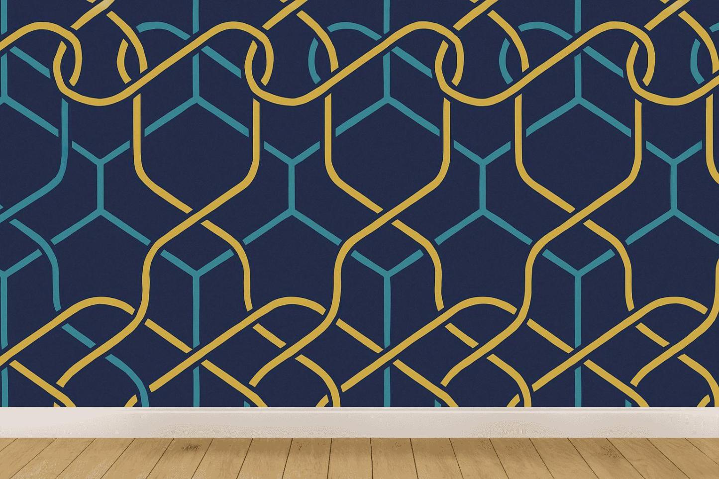 Hex Loop Braid Overlay trendy peel wallpapers