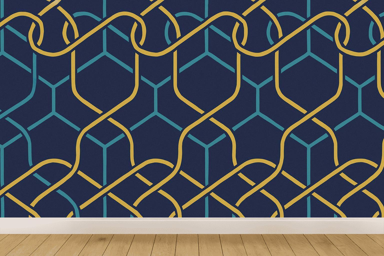 Hex Loop Braid Overlay trendy peel wallpapers