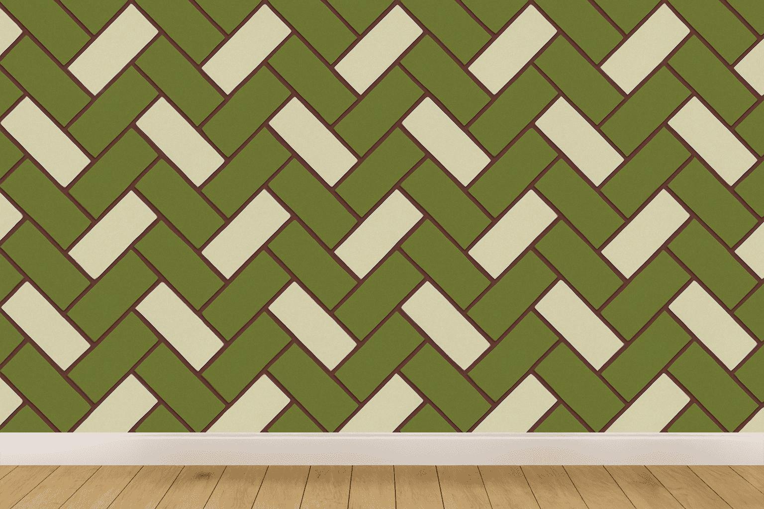 Rhombus Relay Herringbone personalized wall coverings