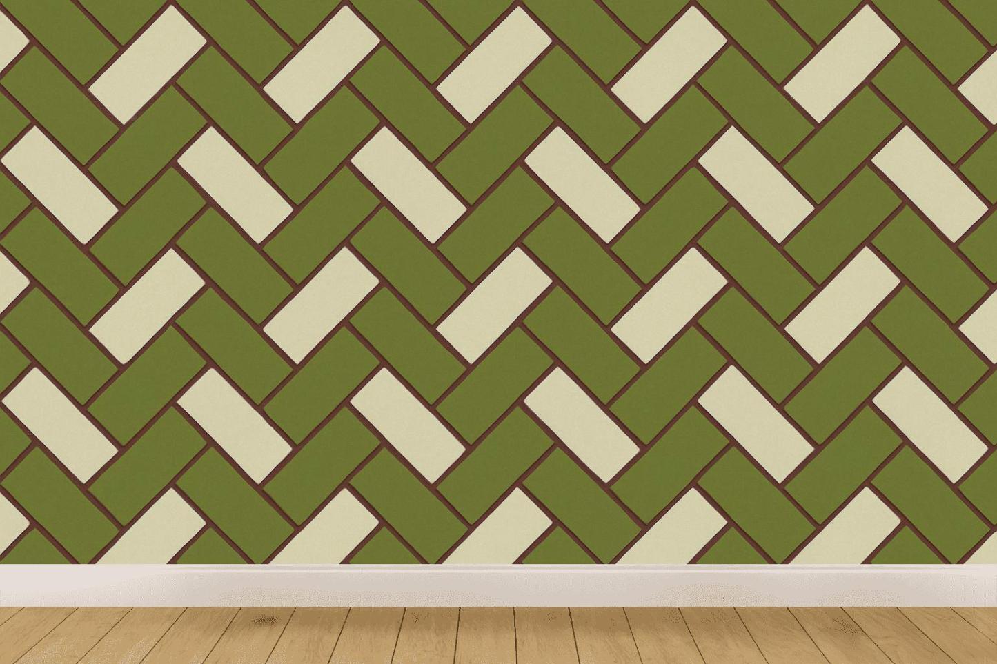 Rhombus Relay Herringbone personalized wall coverings