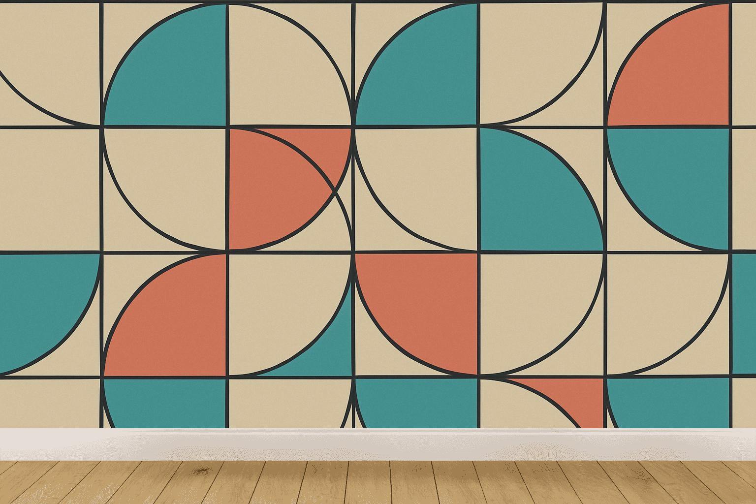 Arc Mosaic Shard Grid trendy peel wallpapers