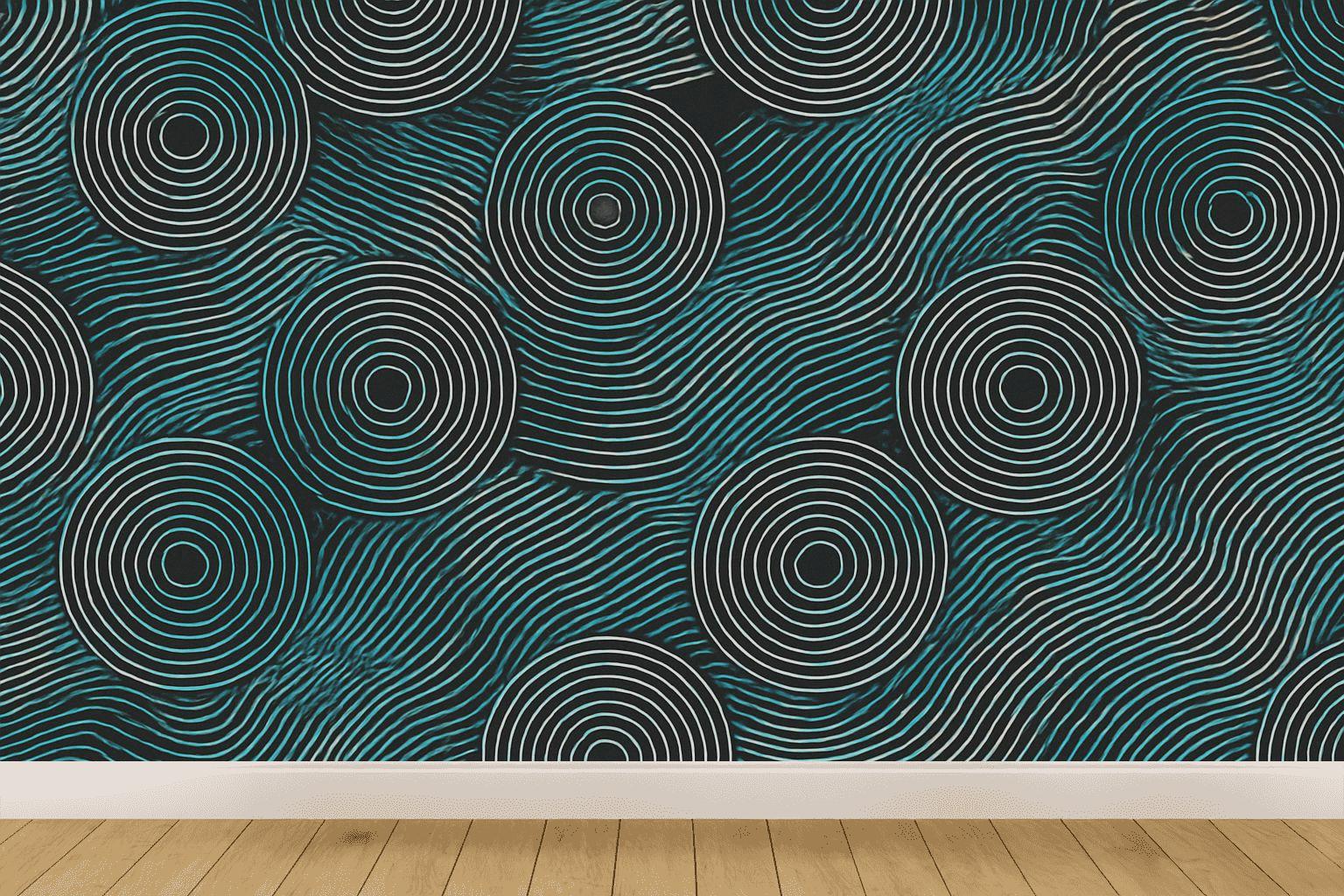 Moire Orbit Interference trendy peel wallpapers