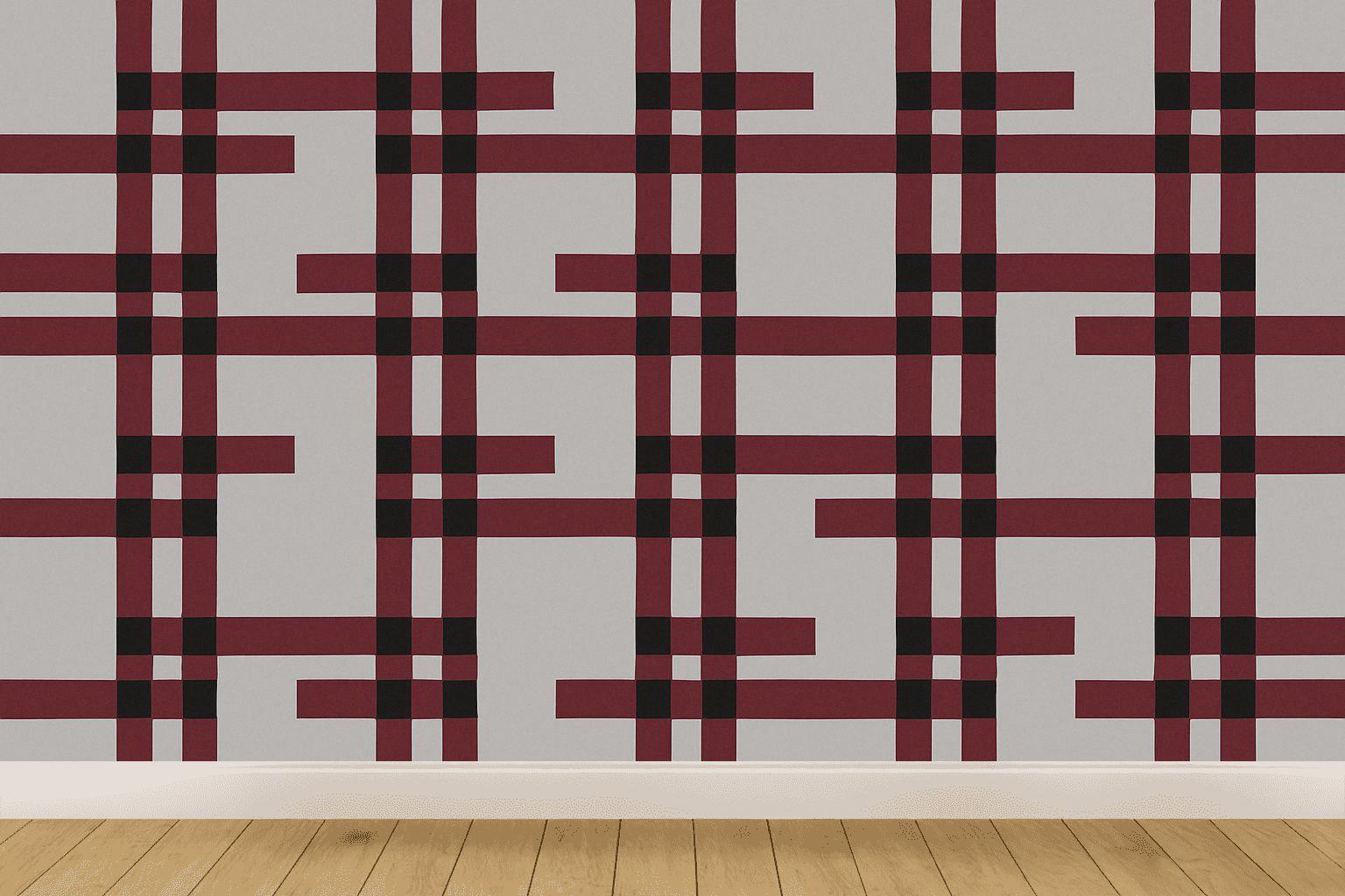 Sheared Plaid Phase Ladder wallpapers for interior design