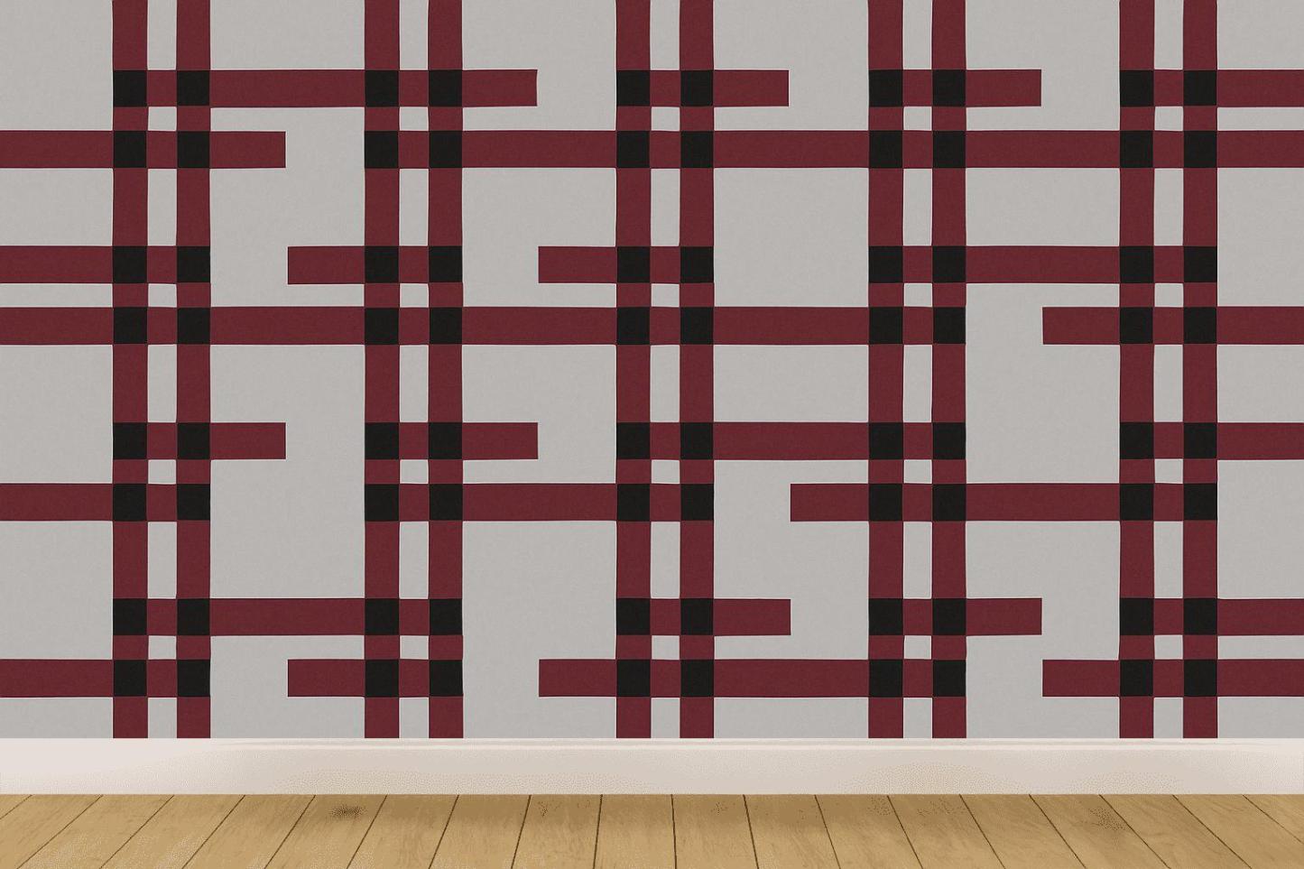 Sheared Plaid Phase Ladder wallpapers for interior design