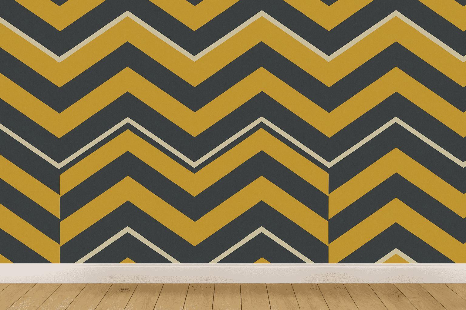 Chevron Harmonic Switchback decorative wall murals