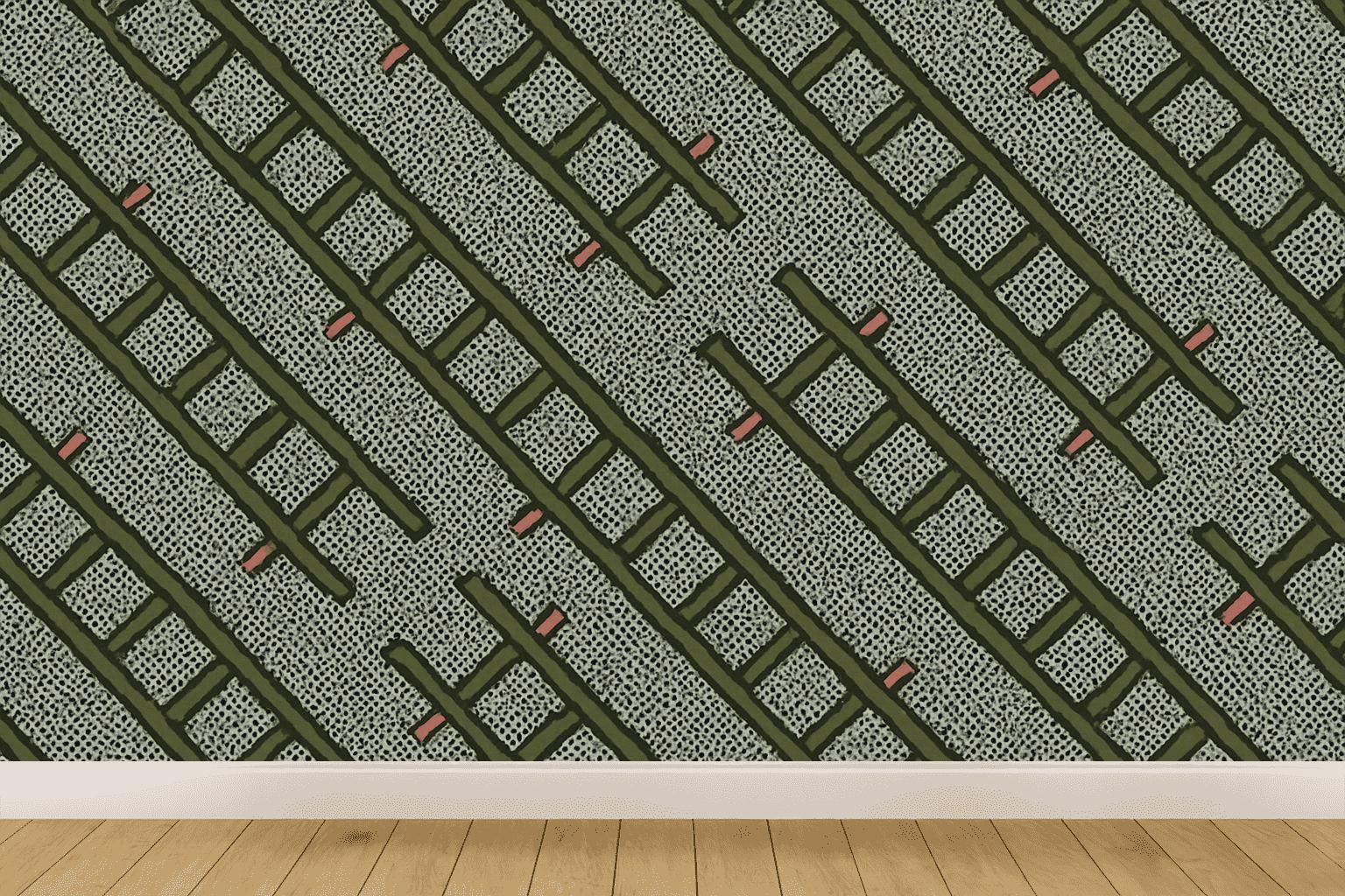 Diagonal Ladder Microcheck premium wall decorations