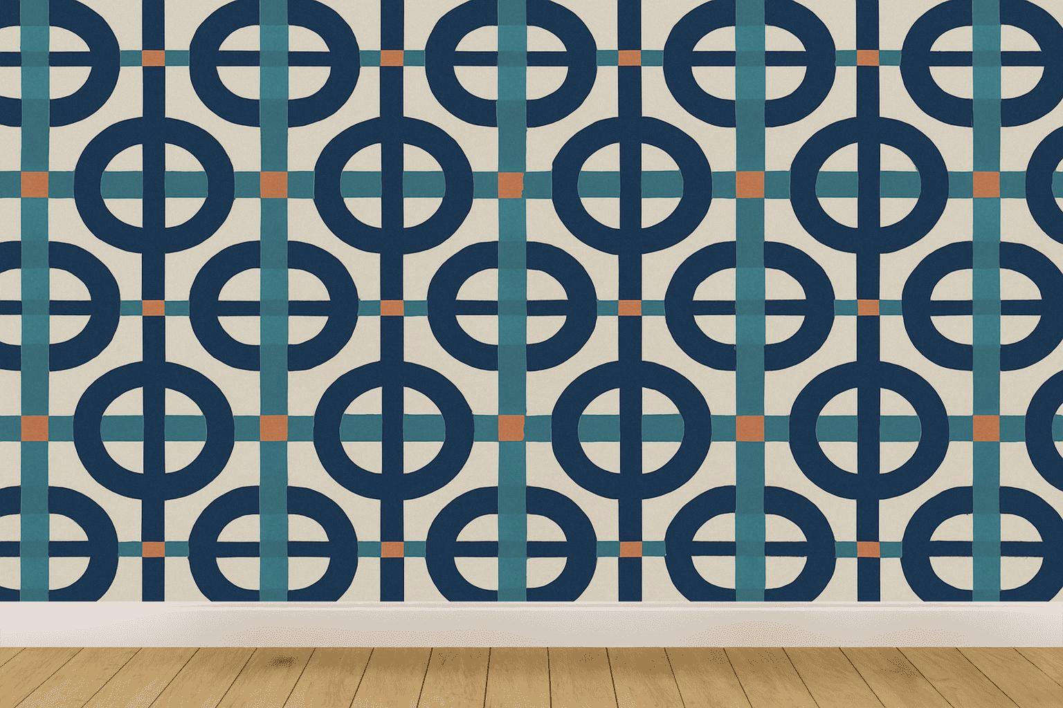 Interference Loop Tartan designer printed wallpapers