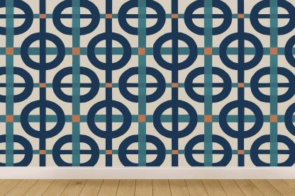 Interference Loop Tartan designer printed wallpapers