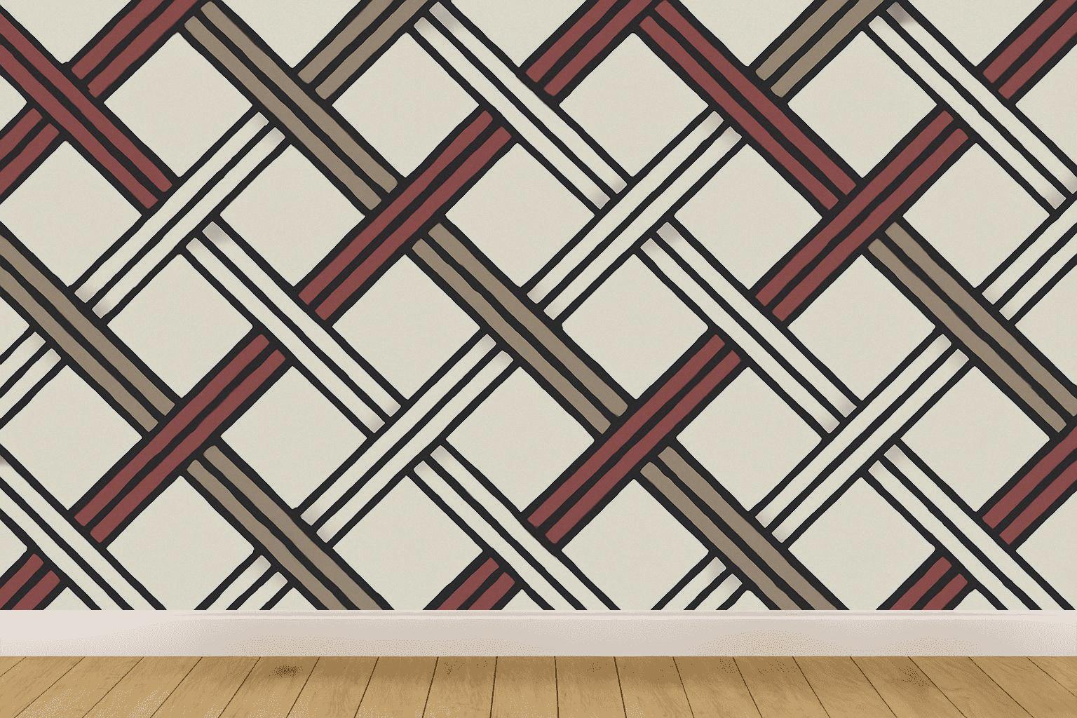 Rhombus Braid Lattice trendy peel wallpapers