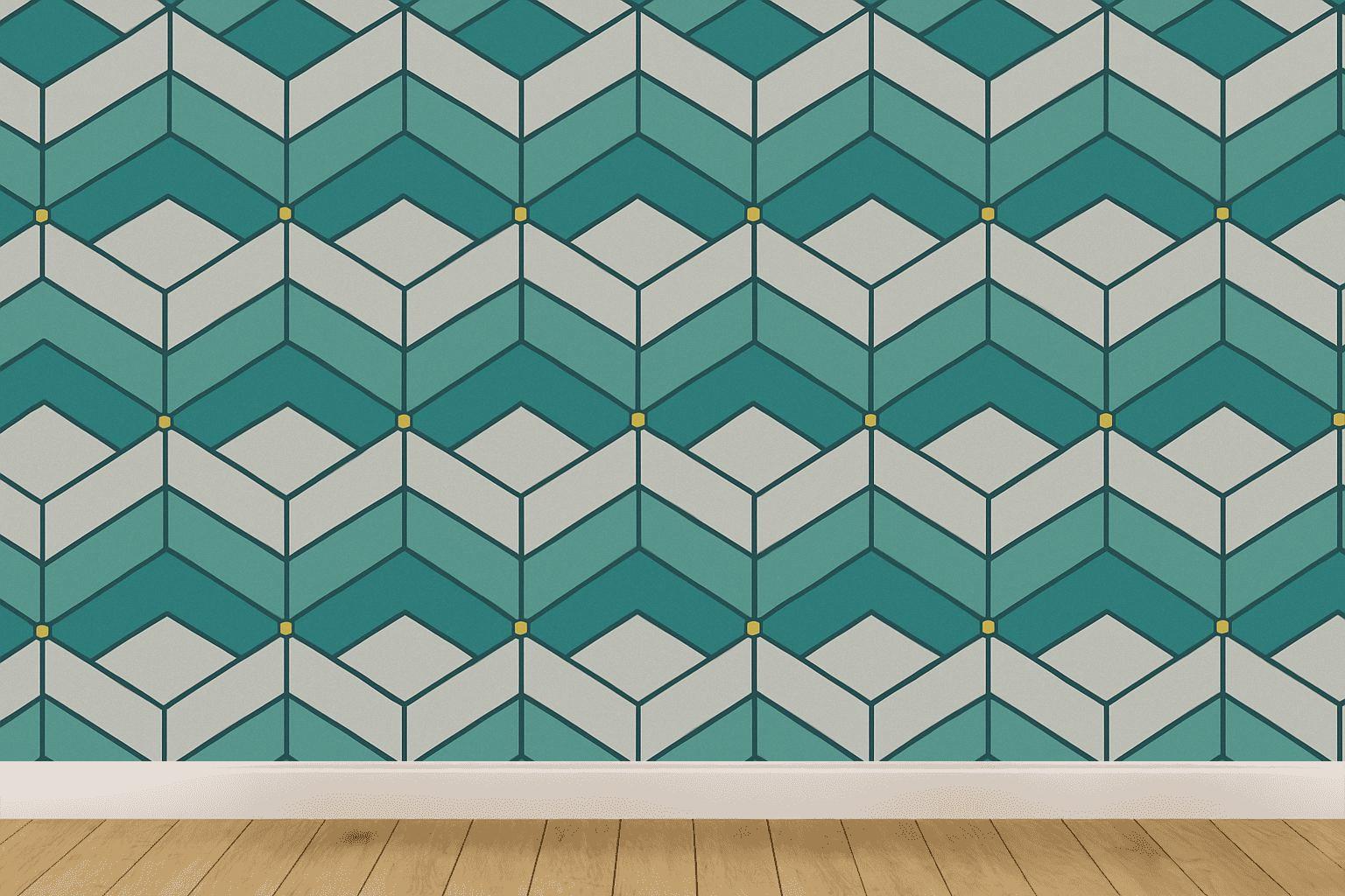 Hex Ripple Step Tessellation decorative wall murals