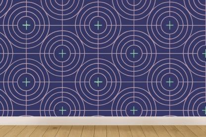 Concentric Ring Register Tiles decorative wall murals