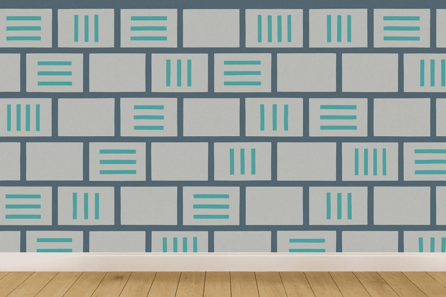 Staggered Block Weave Matrix unique pattern wallpapers