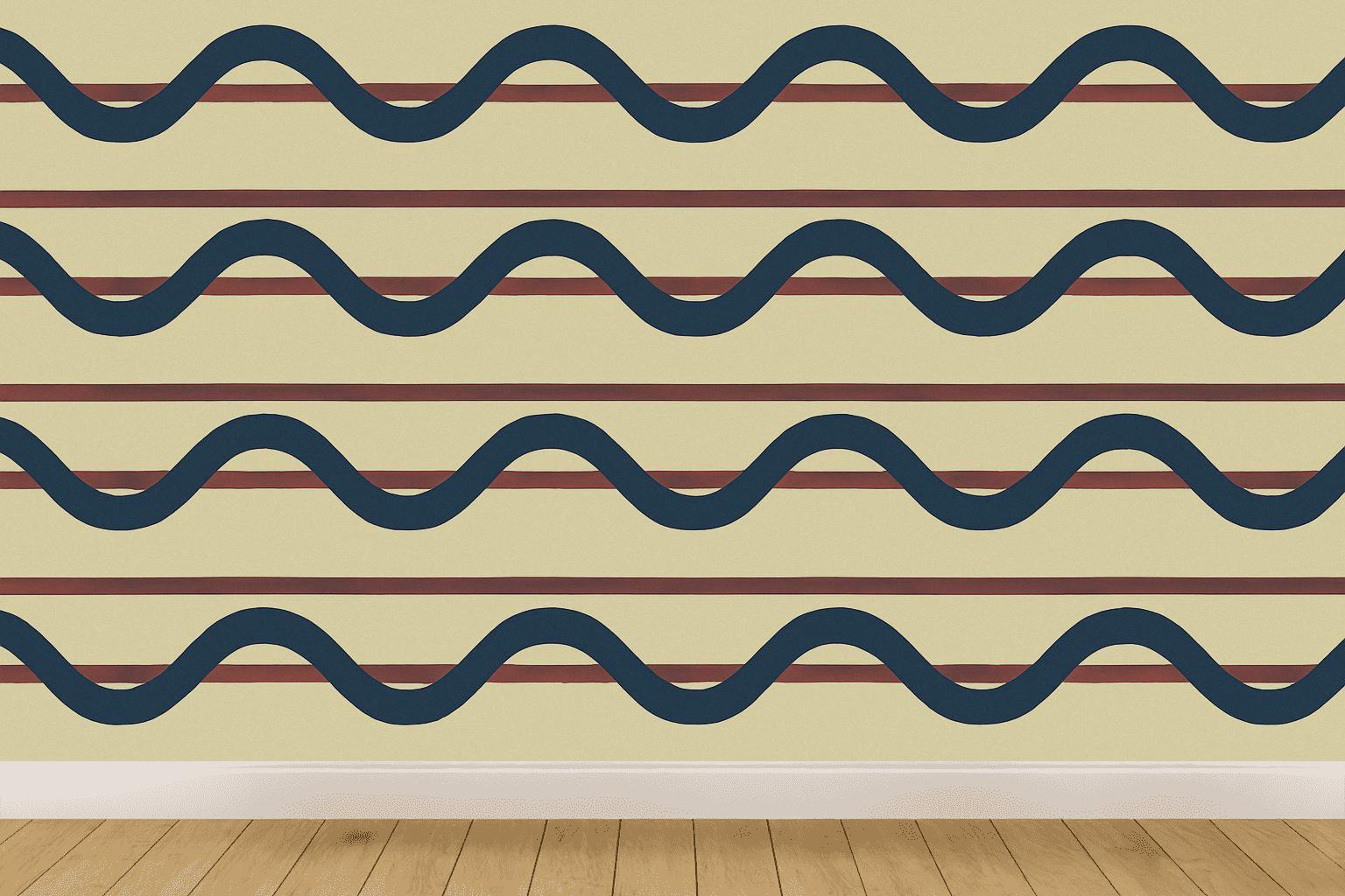 Sine Stripe Stack Ladder premium wall decorations