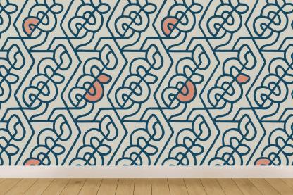 Hex Knotline Relay designer printed wallpapers