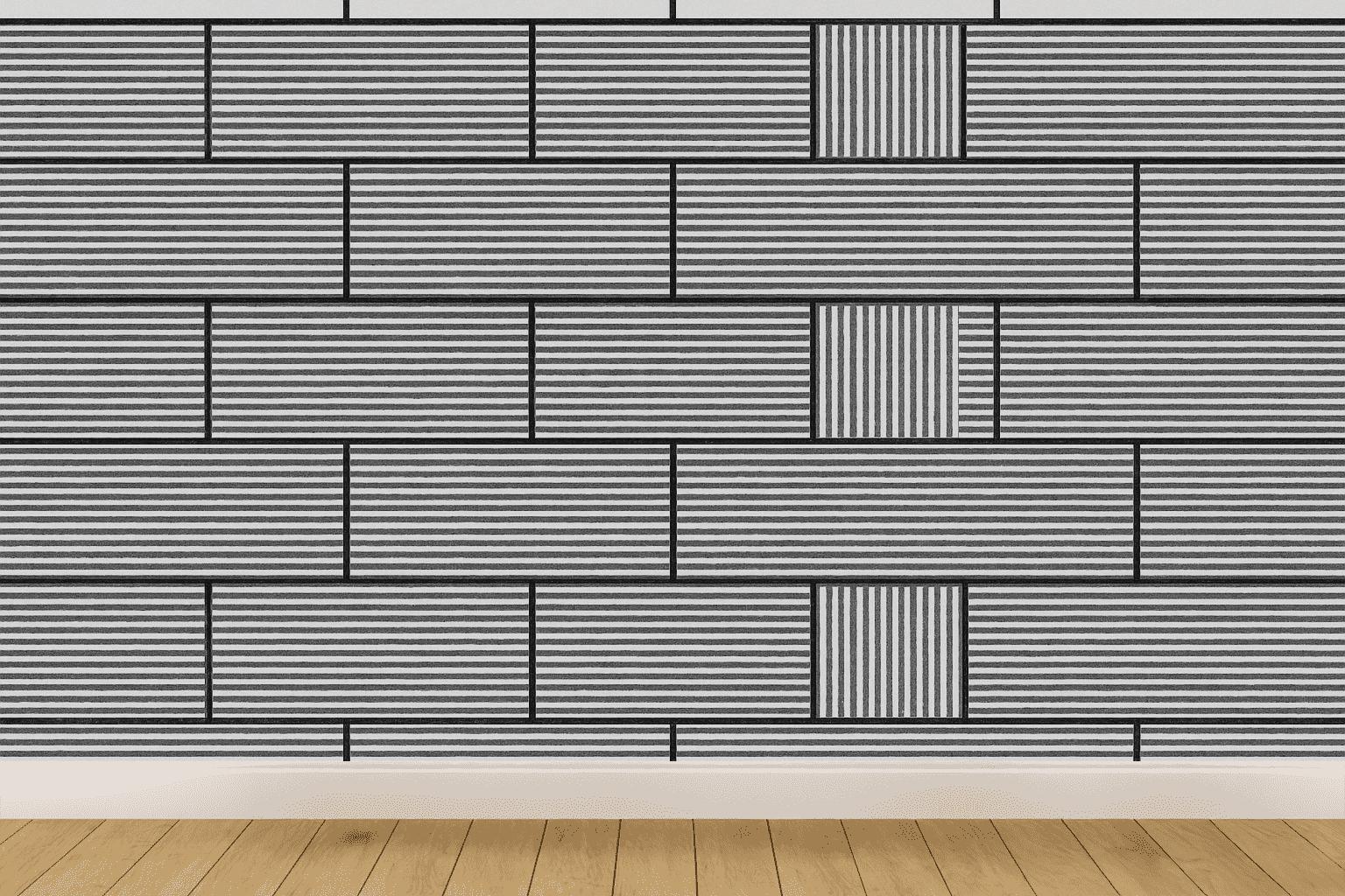 Shifted Brick Microstripe decorative wall murals