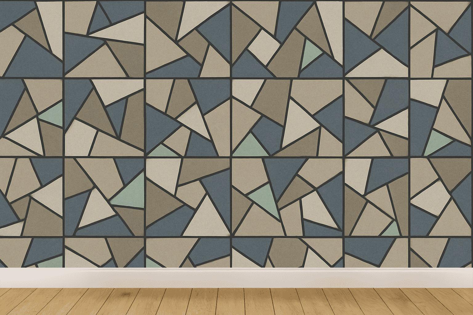 Asteroid Shard Mosaic Grid premium wall decorations