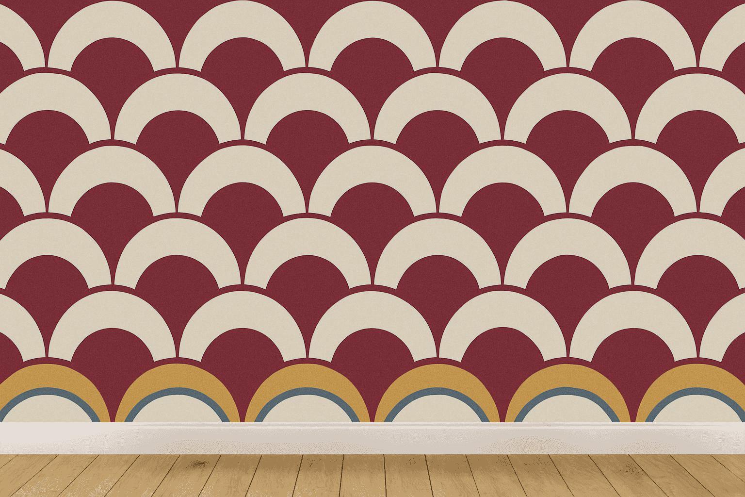 Concentric Arc Register trendy peel wallpapers