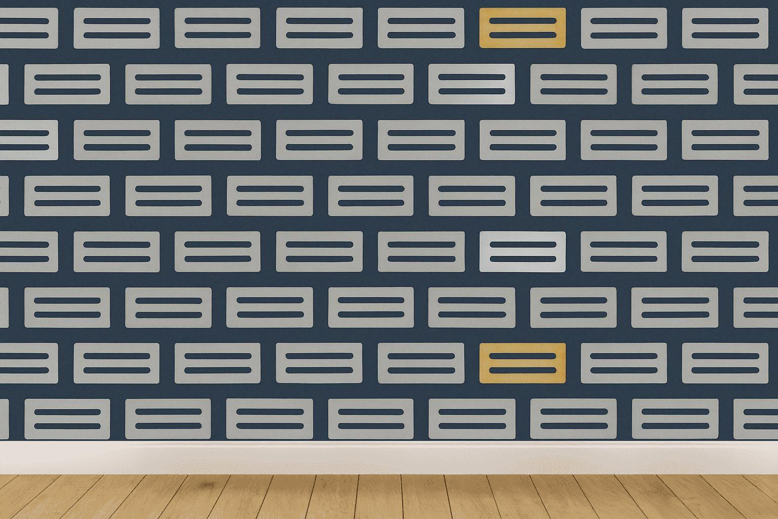 Offset Brick Signal Bars wallpapers for interior design