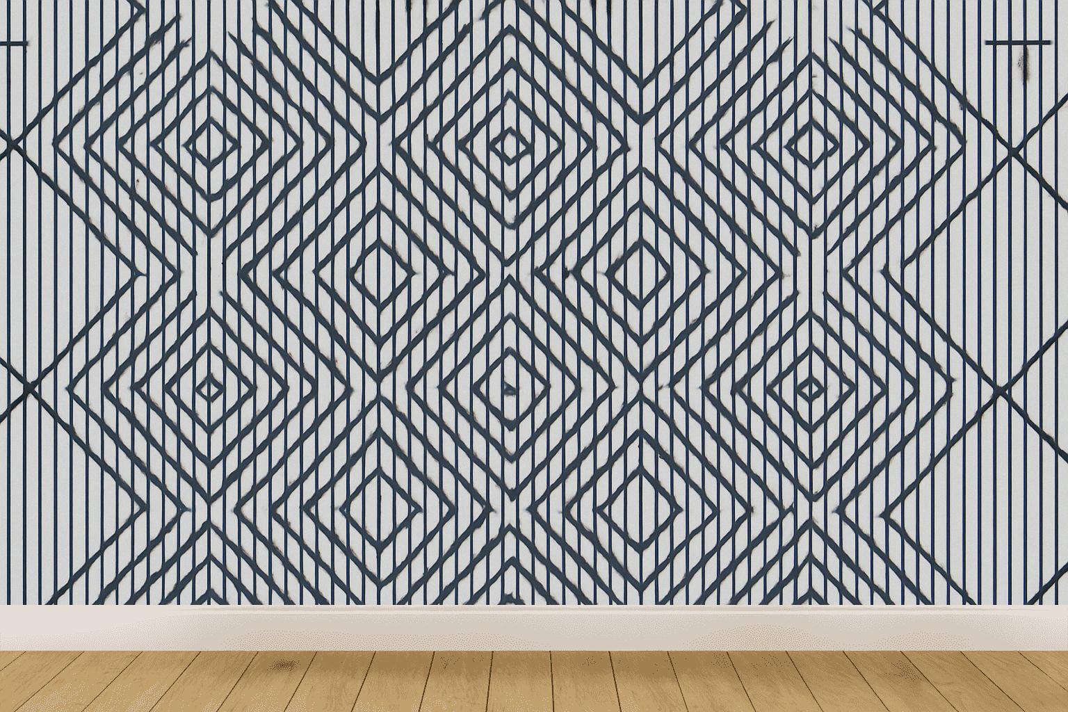 Moire Lattice Overprint wallpapers for interior design