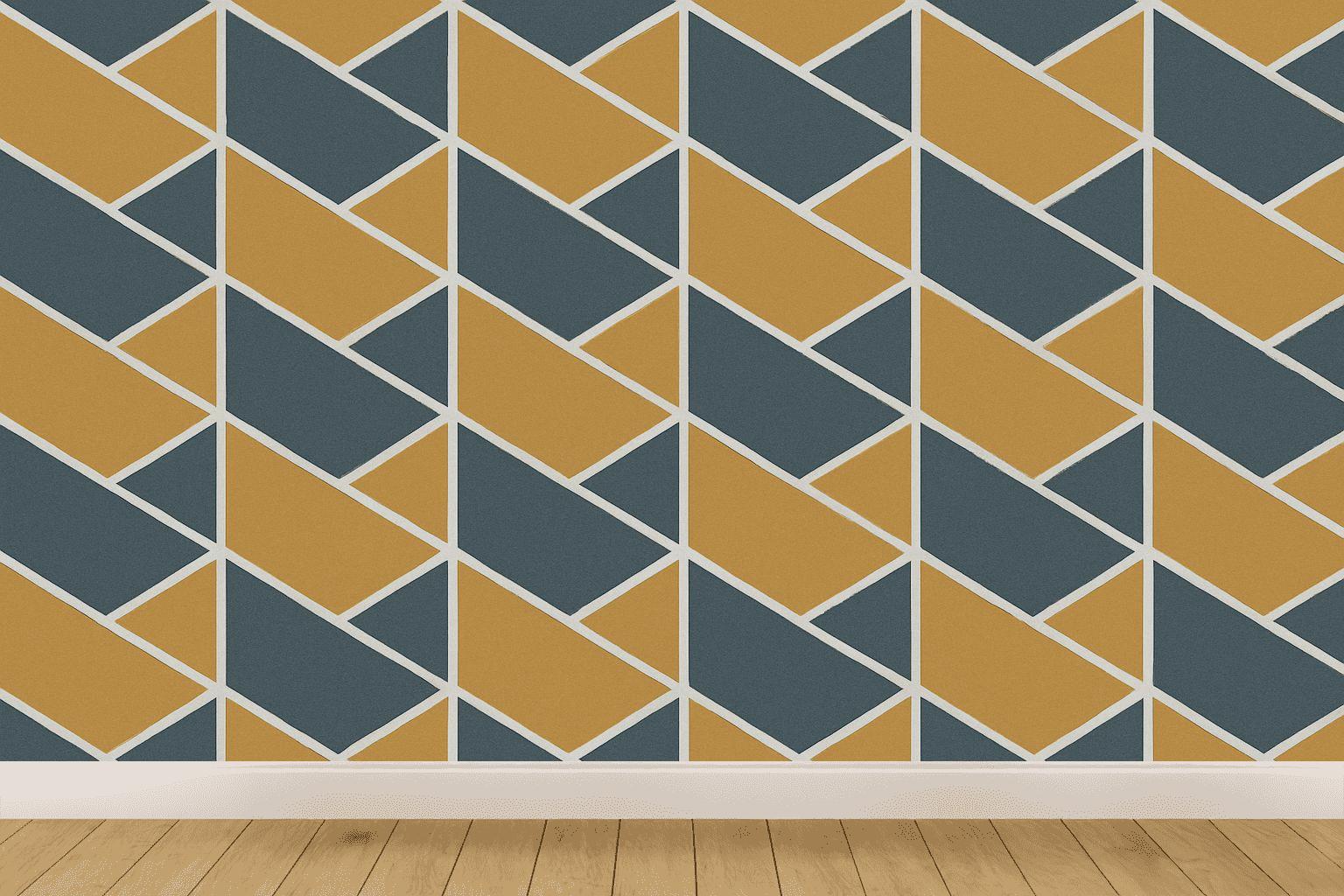 Staggered Rhombus Stepweave unique pattern wallpapers