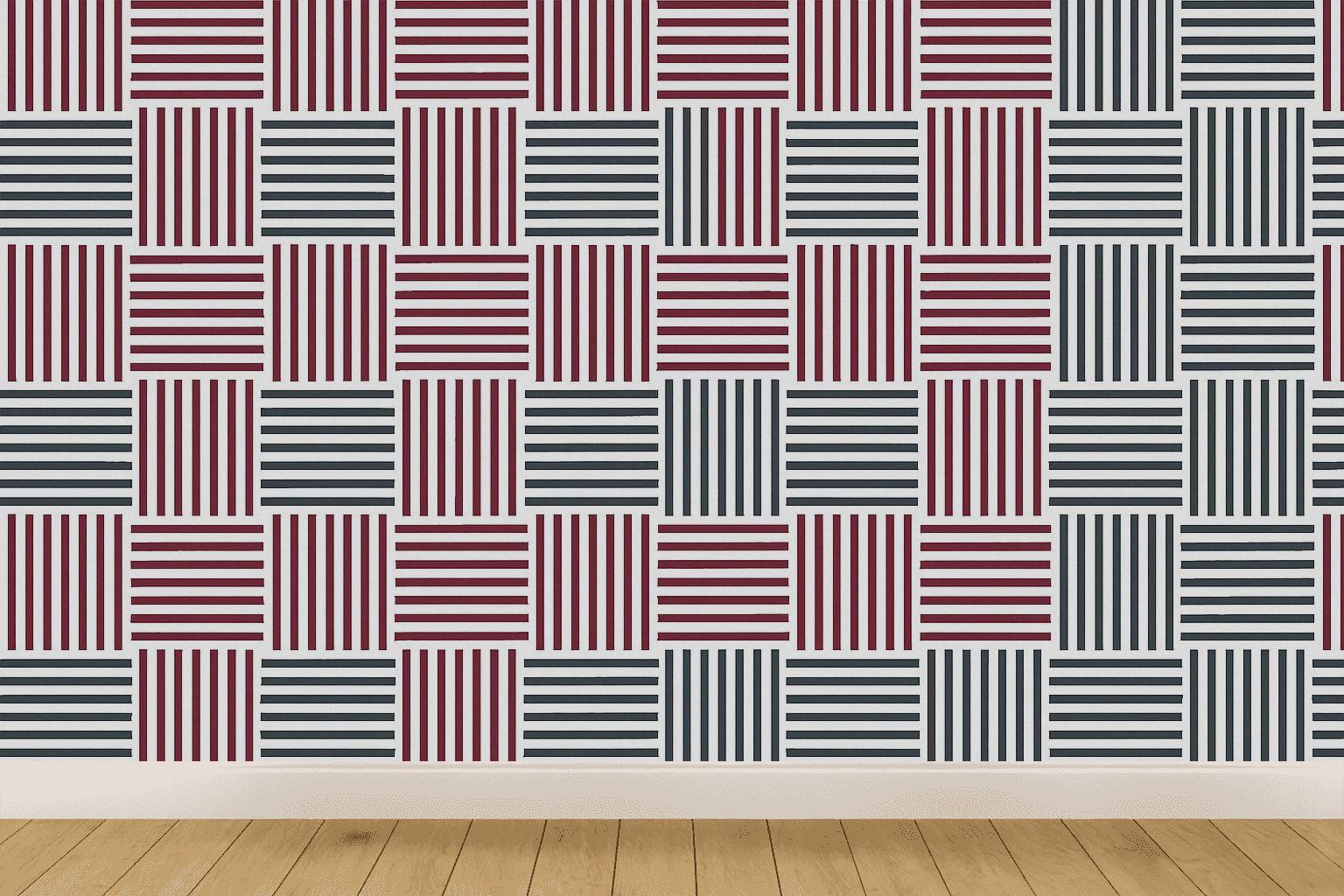 Orthogonal Hatch Phase Shift premium wall decorations