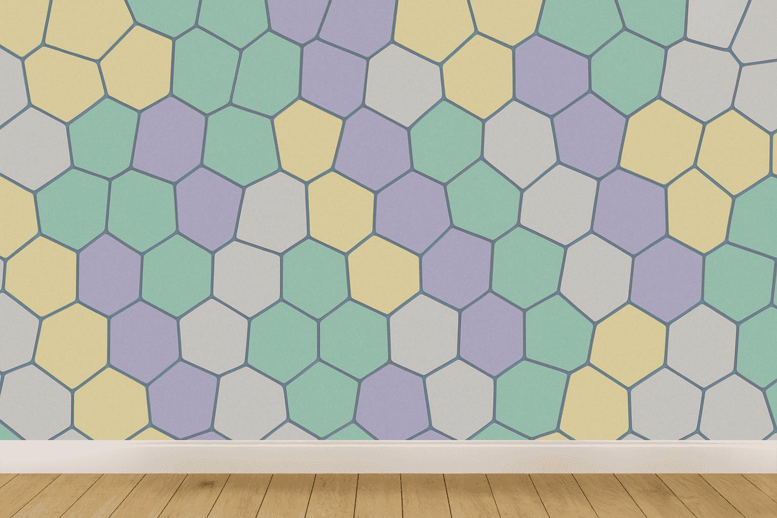 Cell Partition Foam Mosaic designer printed wallpapers