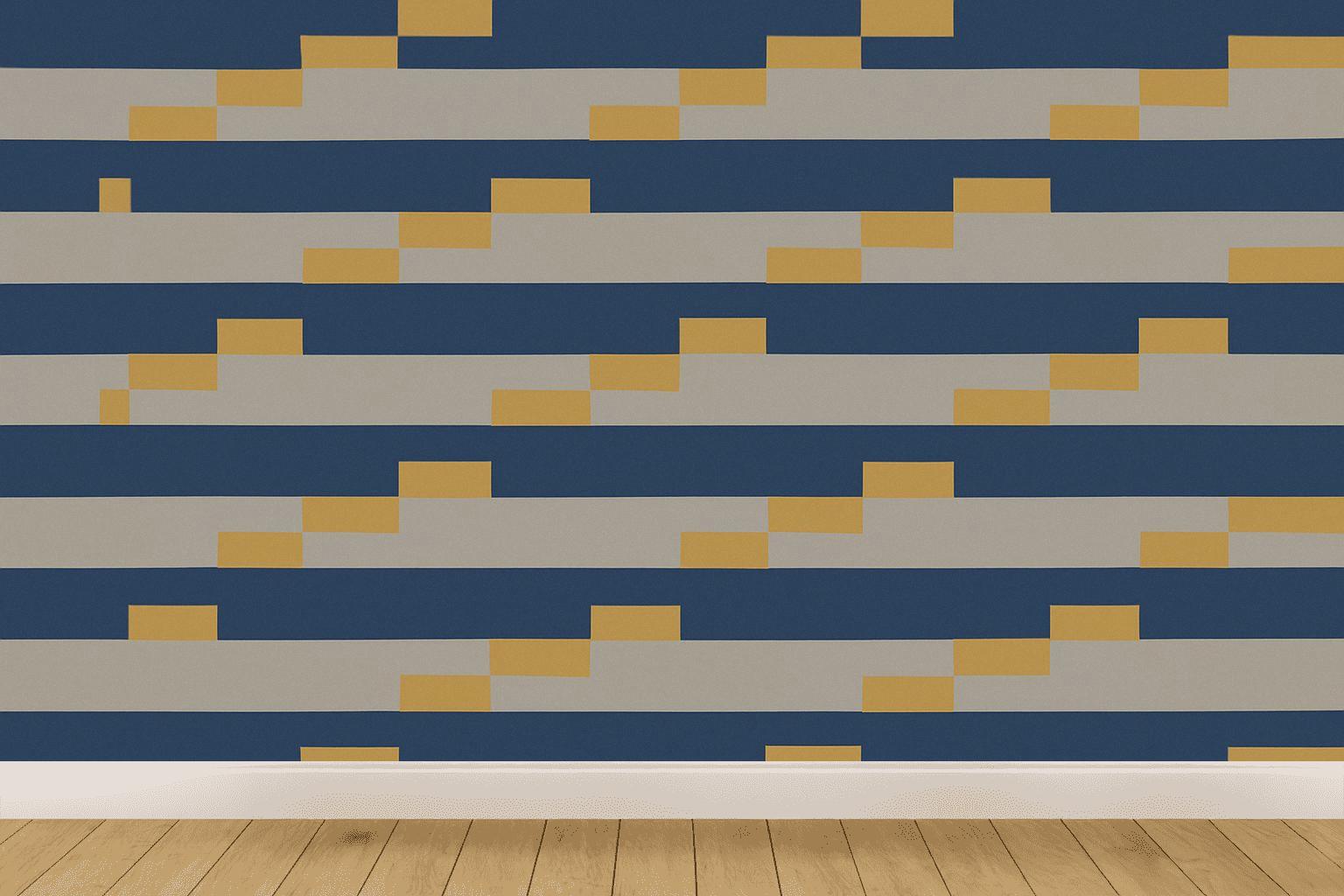 Banded Step Ladder Stripes wallpapers for interior design