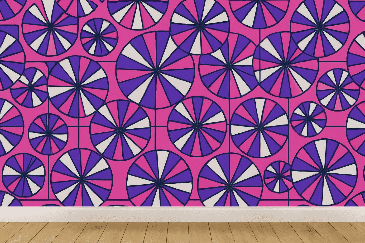 Radial Spoke Quilt Tiles personalized wall coverings