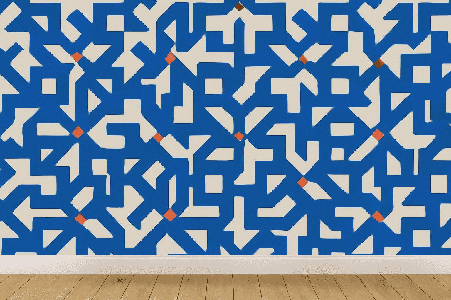 Pinwheel Notch Tessellation designer printed wallpapers