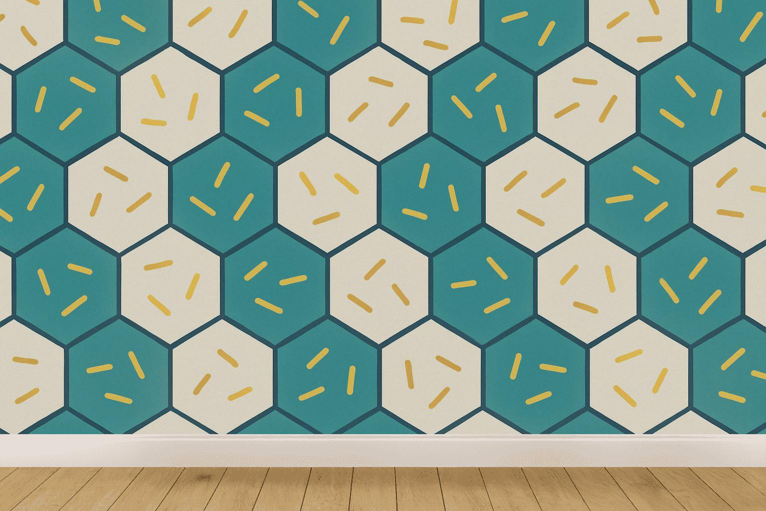 Hexagon Stitch Relay premium wall decorations