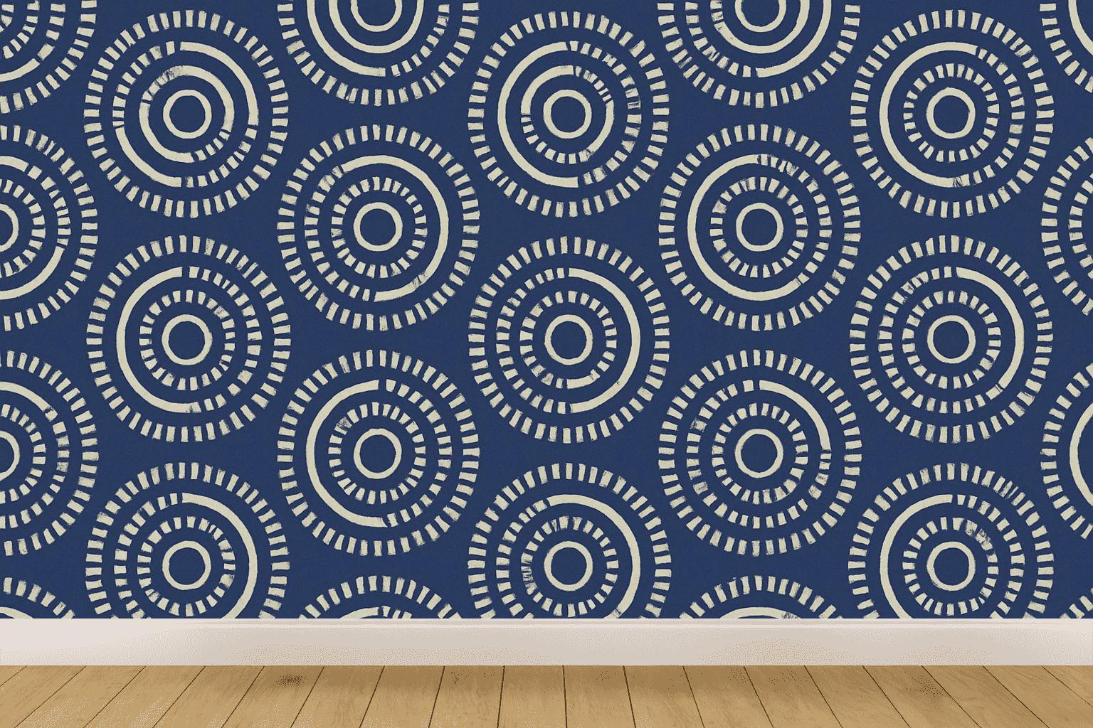 Concentric Track Barcode designer printed wallpapers