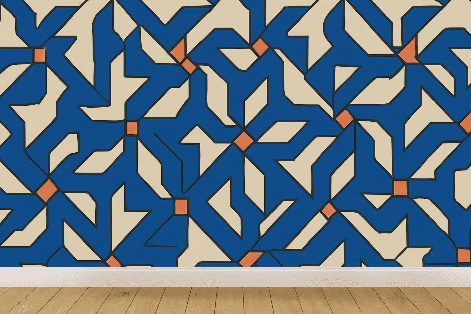 Pinwheel Notch Tessellation trendy peel wallpapers