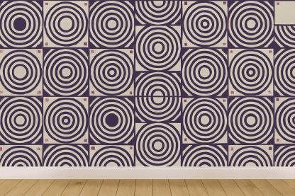 Concentric Ring Register Tiles wallpapers for interior design