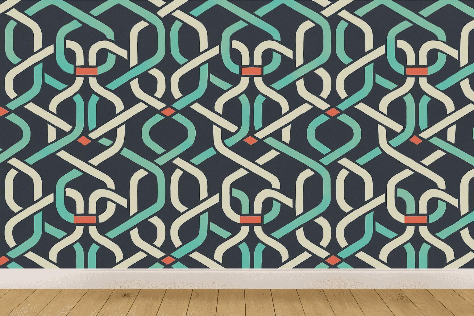 Hex Knot Tile Relay wallpapers for interior design