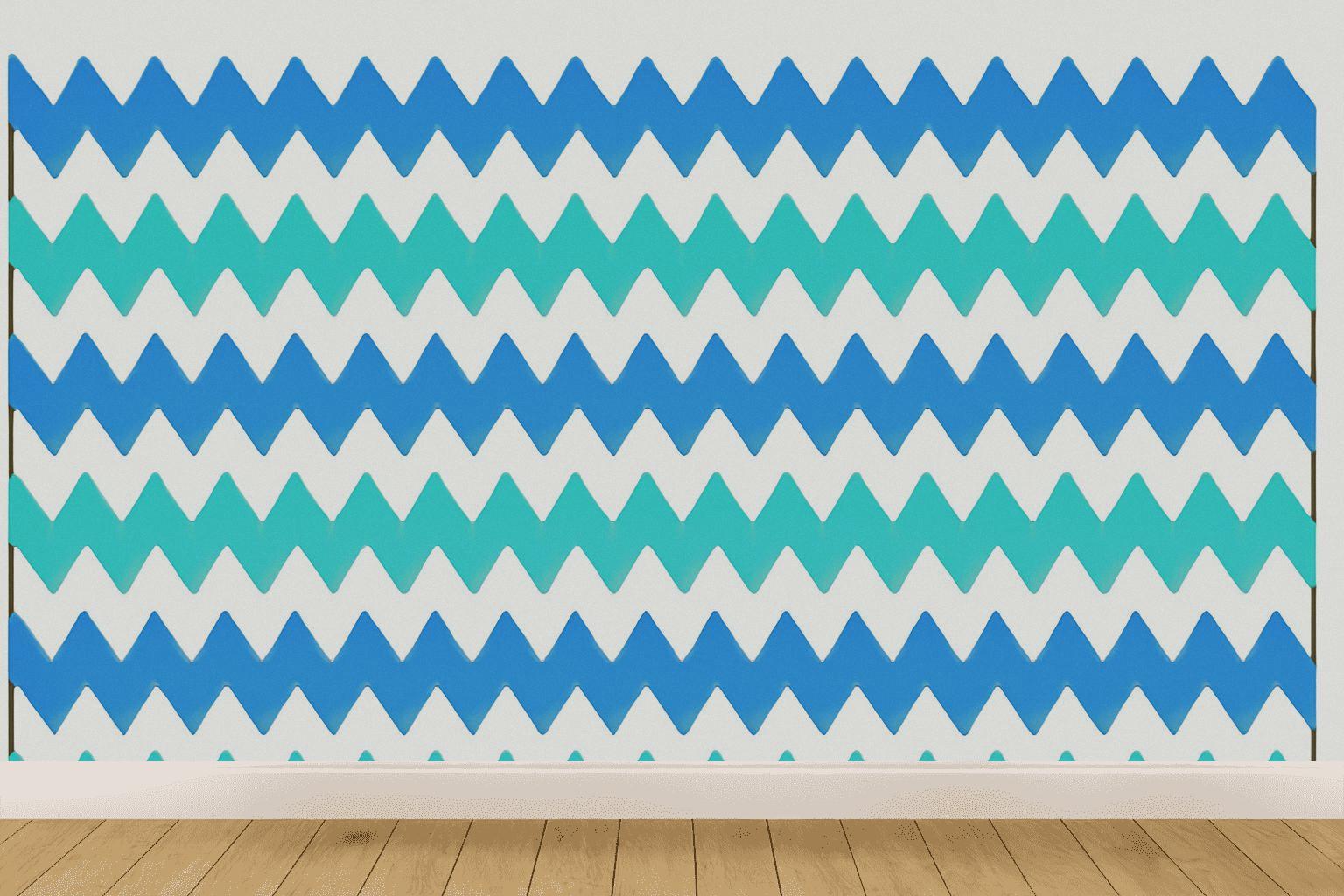Sawtooth Stripe Harmonic premium wall decorations