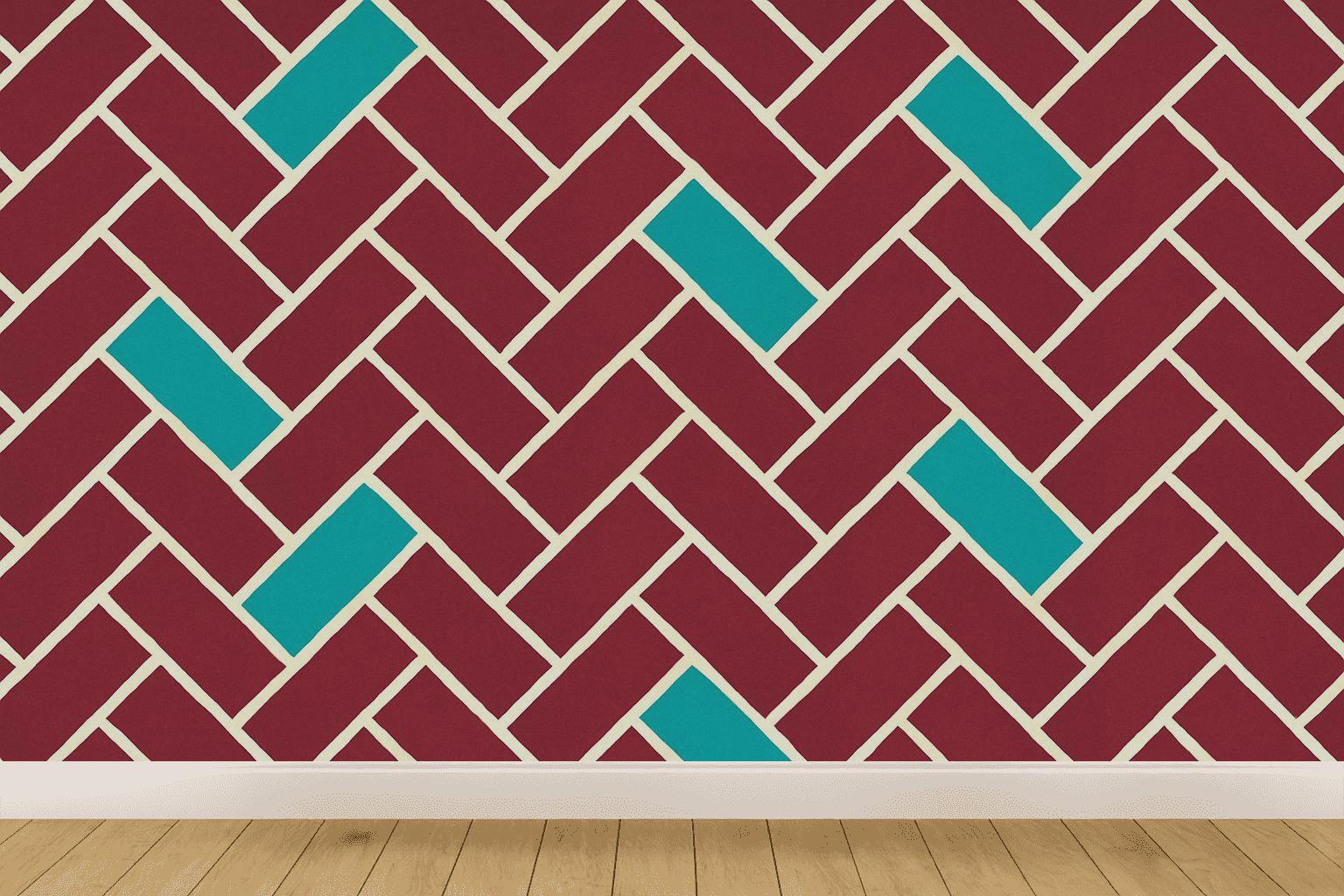 Interlocked Rhombus Relay wallpapers for interior design