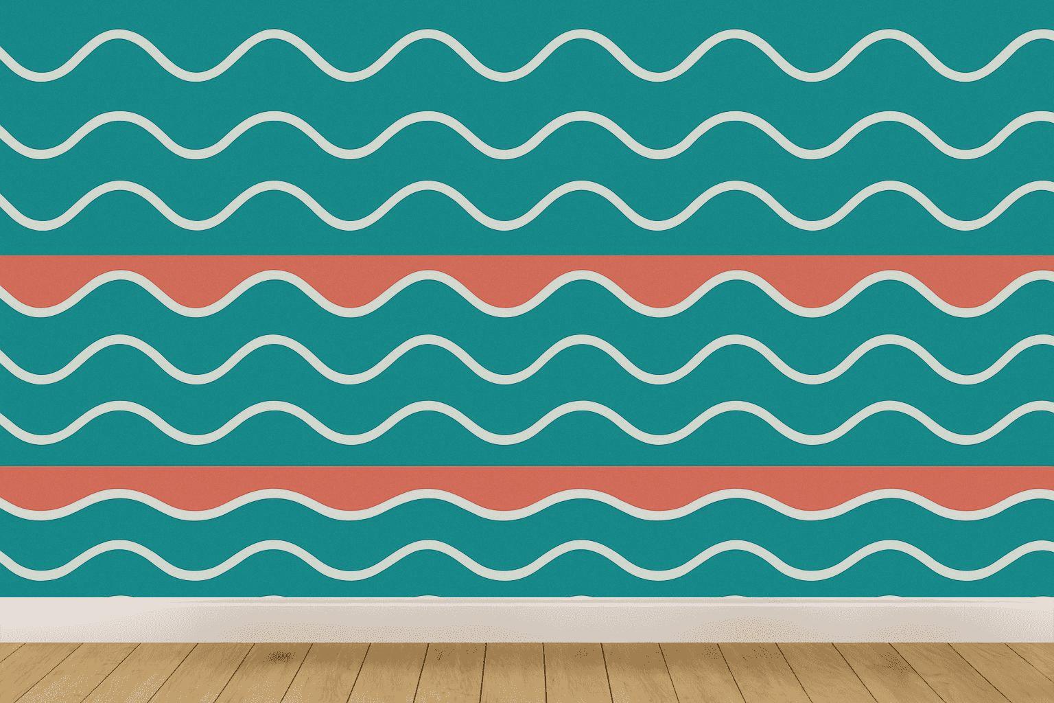 Sine Stripe Multiplex designer printed wallpapers