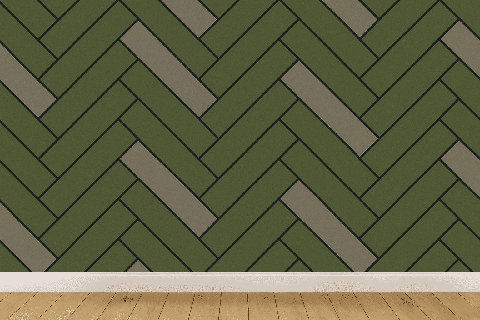 Herringbone Band Lattice personalized wall coverings