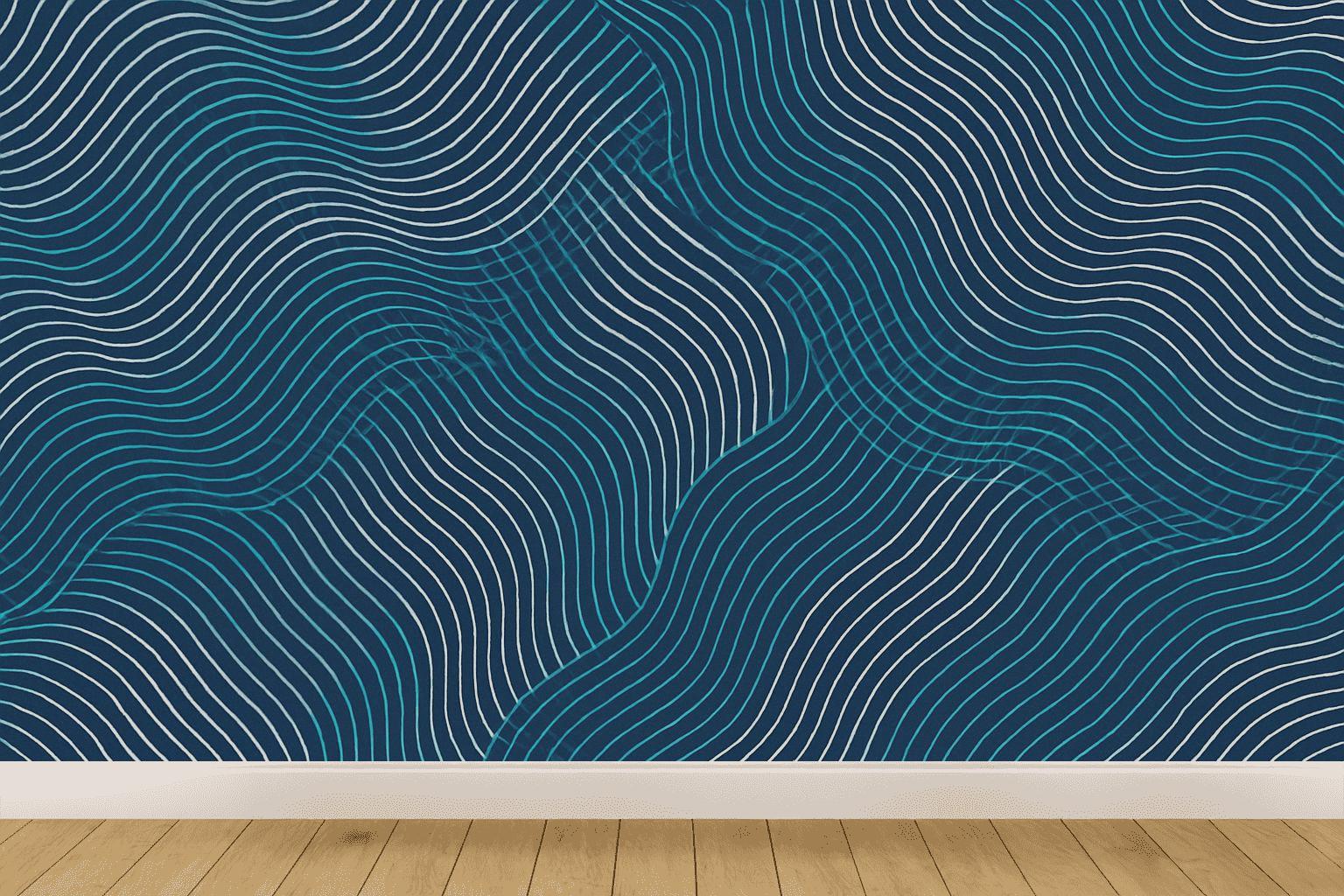 Moire Orbit Interference designer printed wallpapers