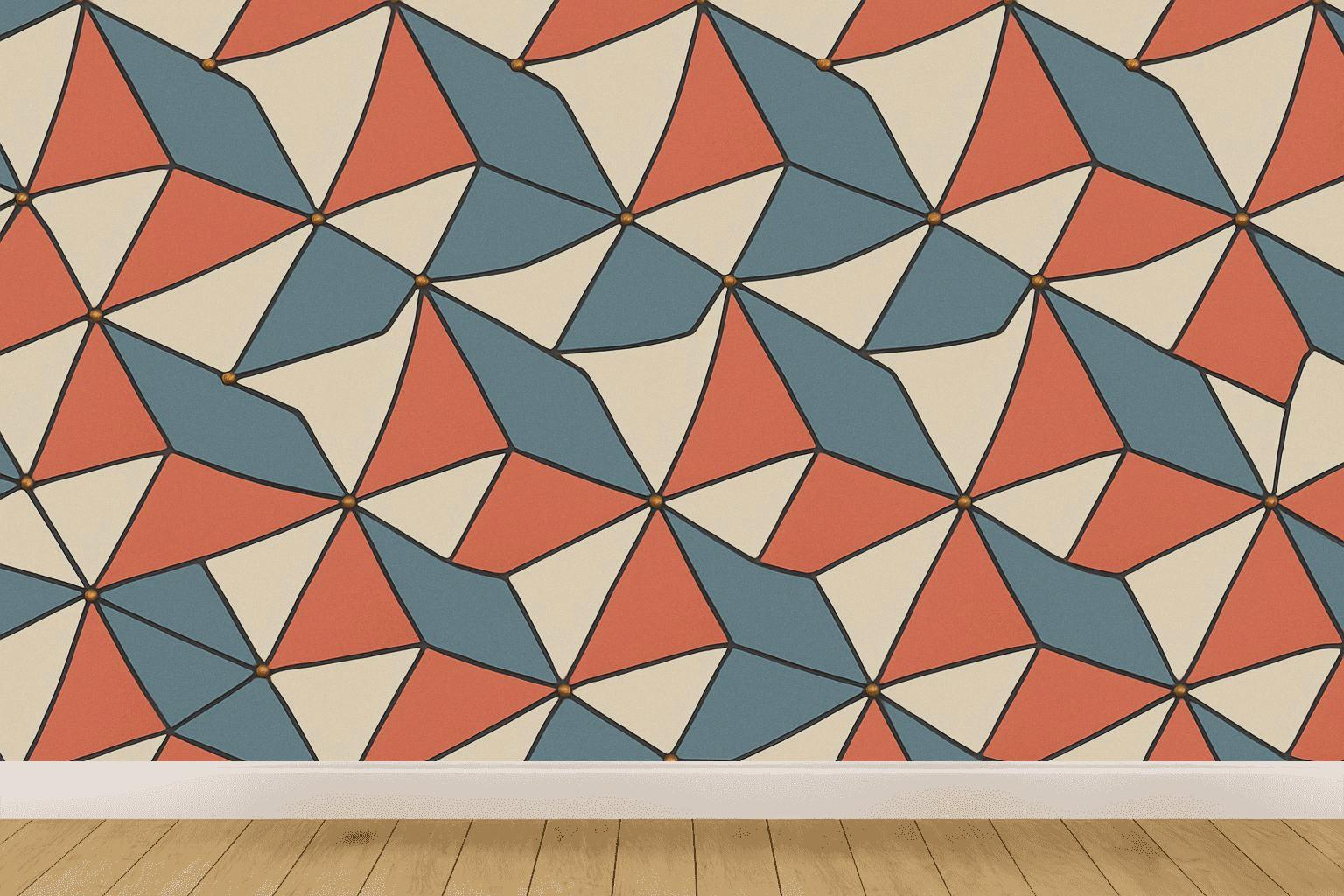 Kite Tile Pivot Field designer printed wallpapers