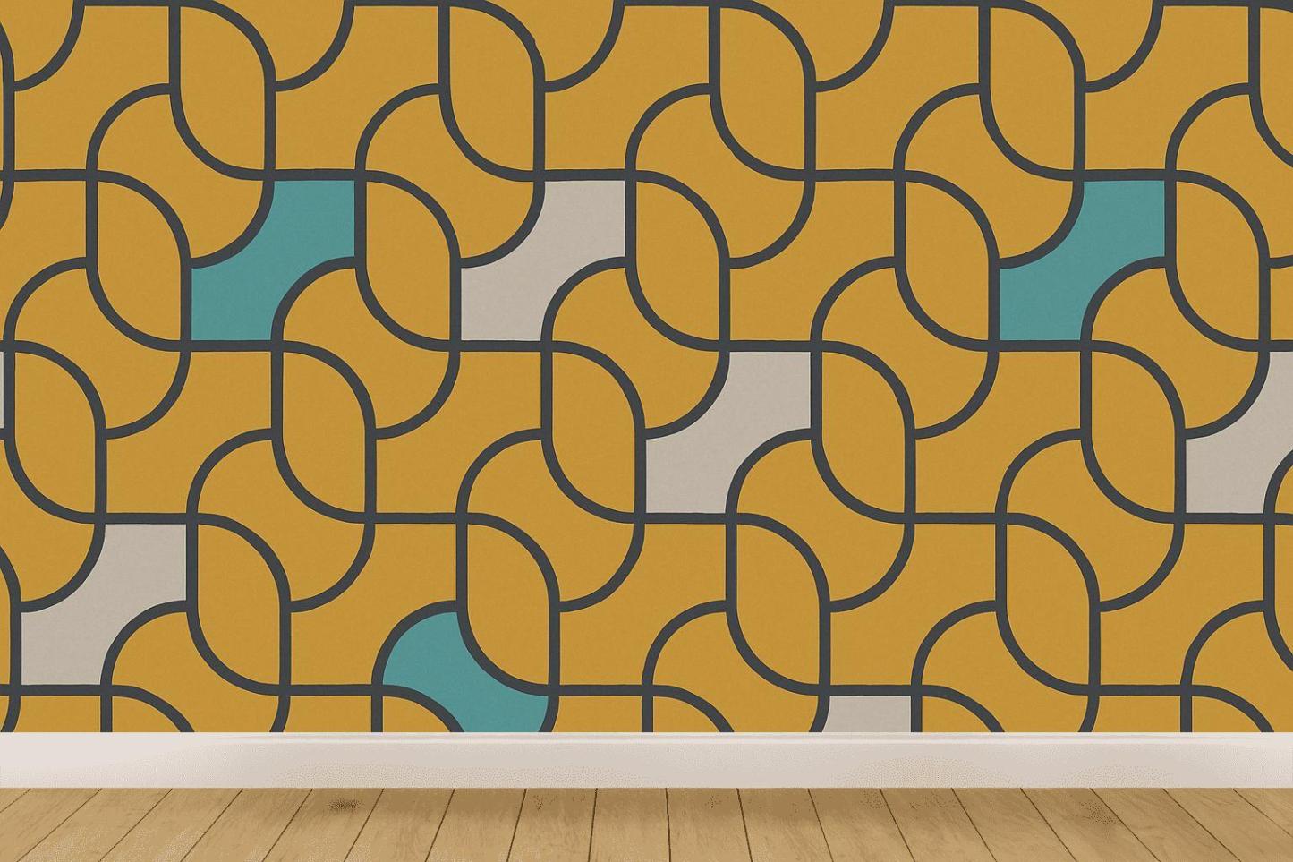 Stepped Arc Ladder Repeat wallpapers for interior design