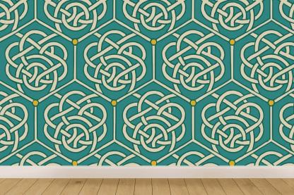 Hex Knot Circuit Weave premium wall decorations